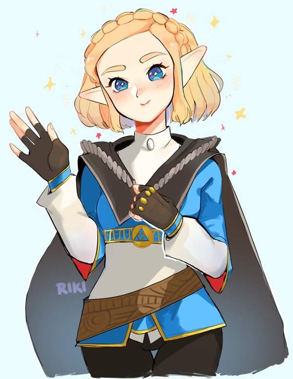 《荒野之息》短发塞尔达软萌可爱 同人刷屏