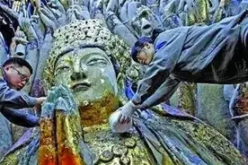 重庆工人维修800年前观音像，无意间触发秘密机关，结果令人惊喜图片