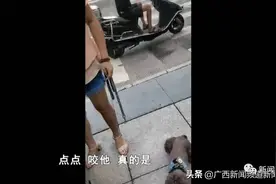 柳州一女子遛狗未牵狗绳，路遇执法竟放狗咬人......图片