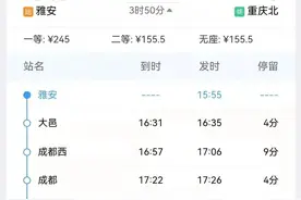 重庆⇌雅安动车直达！3个多小时“飙拢”图片