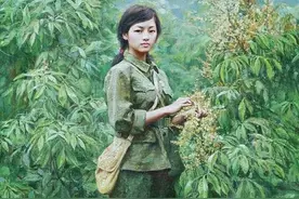 著名油画家陈大中作品（红卫兵）图片