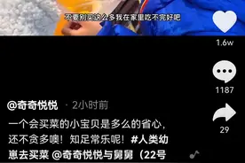 田静带3岁儿子奇奇买水果，孩子一句话道出幸福奥秘图片