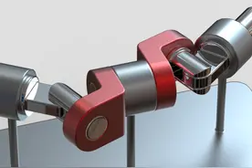 用SolidWorks制作的对称角传动装置图片