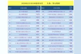 2020南京企业100强榜单：苏宁第1，百亿企业38家图片