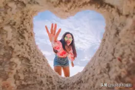 不用后期，手机轻松拍出创意满满的海边照图片
