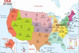 美国各州邮政编码图片