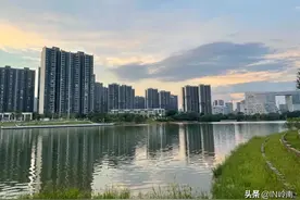秋游凤凰湖，除了碧波浩渺，还有一种美叫霓虹映晚霞图片