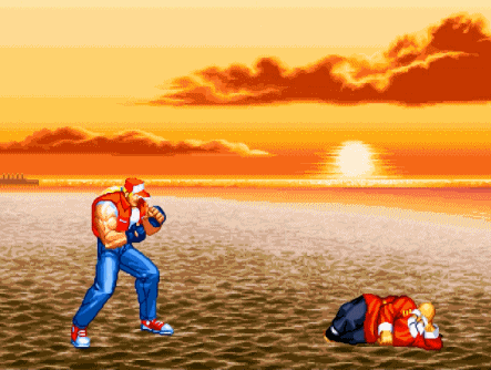 经典街机《饿狼传说》怪不得东丈没女朋友，原来训练时被鳄鱼咬了