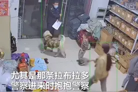 江苏一民警上门登记信息，店内狗狗热情扑抱，店主：想找编制工作图片
