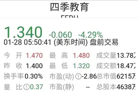 悬崖上的四季教育：股价蒸发近9成，曾与学而思争高下图片