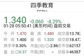 悬崖上的四季教育：股价蒸发近9成，曾与学而思争高下图片