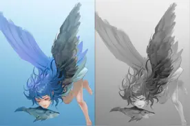 CG绘画丨板绘教程丨原画教程丨实用技巧怎样进行黑白灰关系对比图片