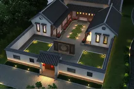 广东吴女士花费100万建四合院，四水归一的布局，让村里人羡慕图片