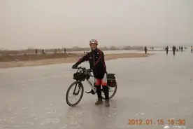 休闲骑行，看农业观光园、九门买羊肉、正定滹沱河冰上山地车漂移图片