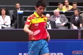张继科鹿特丹世乒赛暴力反手征服波尔，连轰两个11比3，杀入决赛图片