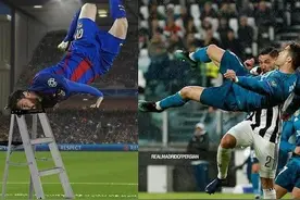 谁说倒钩只是C罗、贝尔们的专利？梅西的这记进球你打几分图片