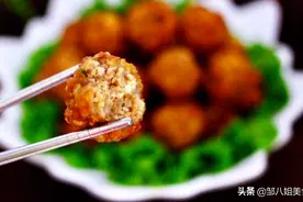 炸丸子，不要加面粉和淀粉，教您一个好方法，又酥又香不油腻图片