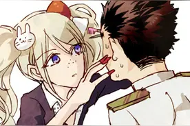 《弹丸论破》江之岛盾子和其他角色的奇怪组合，动漫全面屏壁纸图片