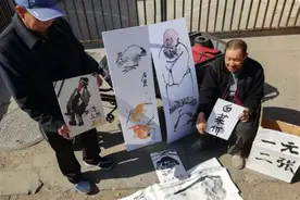 55岁修车老人挑战范曾，流水线画画1次能画200幅，自称不输齐白石图片