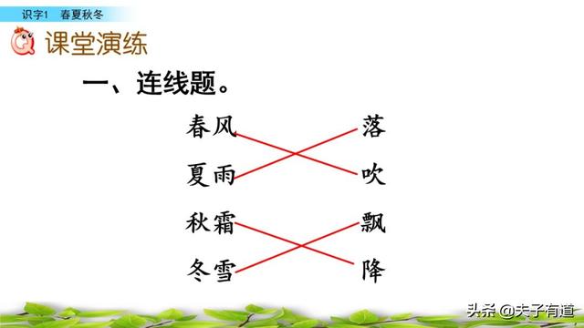 部编版一年级下册语文《春夏秋冬》知识点+图文讲解，给孩子预习
