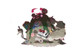 《宝可梦》图鉴补充：身上充满被遗弃的玩具——超极巨化灰尘山图片