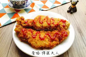 炸鸡排就是这么简单，皮脆肉嫩还爆汁，隔着窗户都能闻着香图片