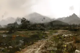 风景速写「白马、草地、路」绘画步骤图｜祝凯绘画图片