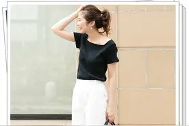 黑色上衣和不同颜色下装的夏季搭配15例图片