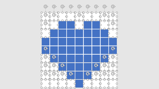 这样,剩下的总共就有45个正方形需要填充片.