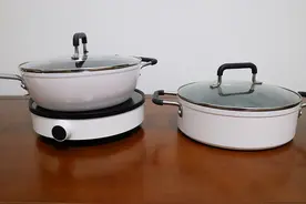 煎炸煮一个锅搞定：知吾煮平底炒锅图片