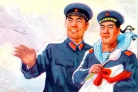 为强大的人民海军贡献力量，连环画《接班》绘画杨德彪图片