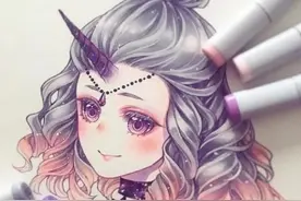 马克笔手绘星座女孩图片