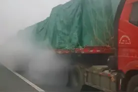 前车突然排出大量烟雾，后方小车被害惨了！上高速前，这事儿不能忘图片