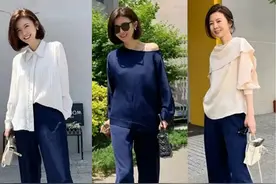 中年女人如何在聚会时成功抢占c位，那就让自己的穿搭得体又高级图片