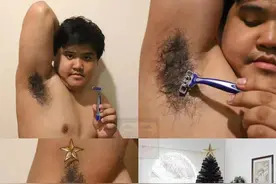 泰国小哥cospaly辣眼睛，腋毛cos圣诞树，这个味太冲图片