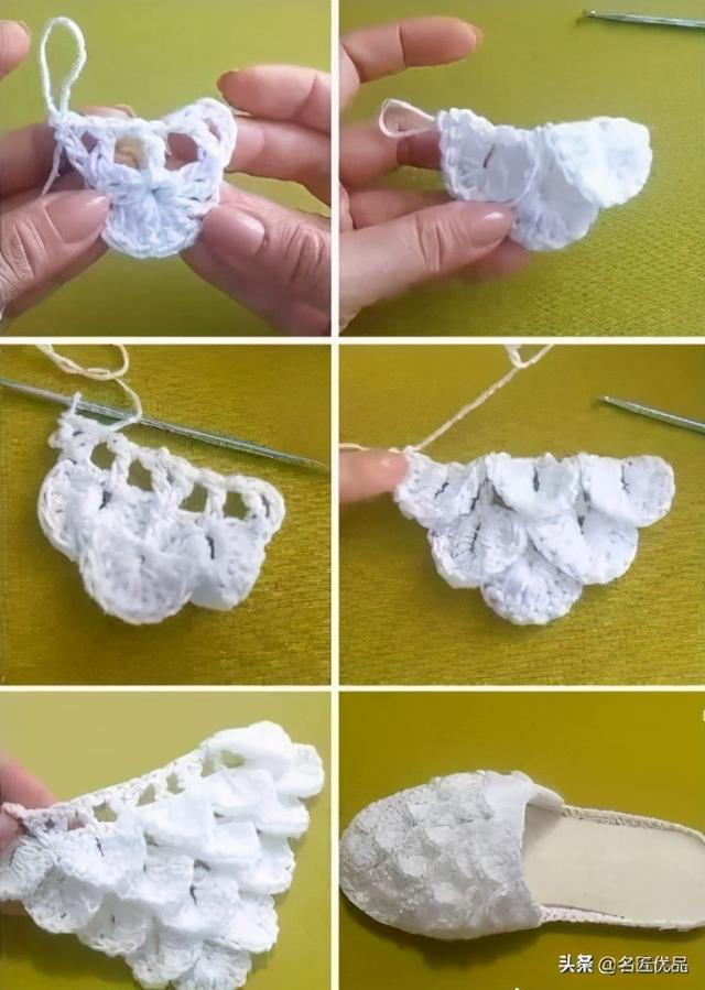 温暖毛线钩鱼鳞的方法