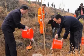 淅川县委书记卢捍卫、县长杨红忠带领全县党员干部开展春季义务植树活动图片