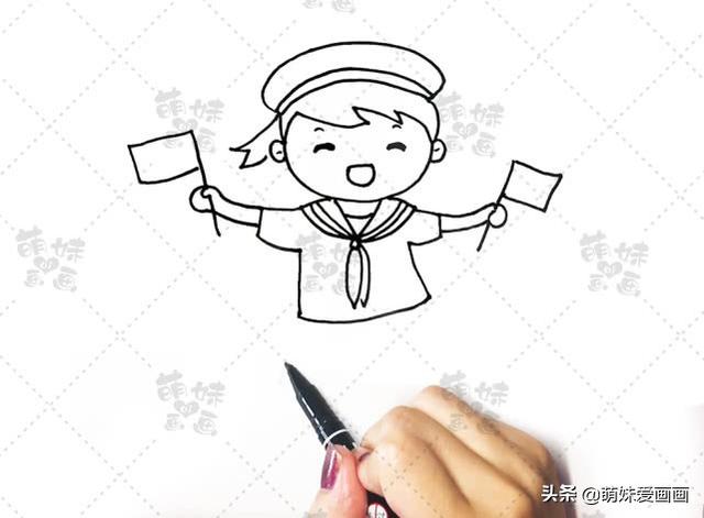 国庆节学画卡通人物简笔画，你喜欢哪一个呢？