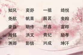 名字打分：好听有内涵，这些名字我给满分图片