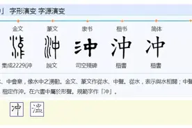 “冲”字释义图片