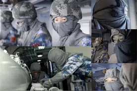 我海军实战化演练，舰上首次出现欧美海军中那样的“头套”兵图片