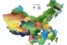 泼墨的中国地图，快来找找你的家乡在哪里图片