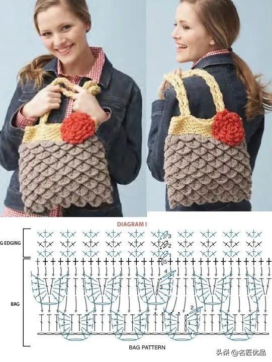 温暖毛线钩鱼鳞的方法