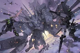 来自日本的插画师一组非常帅气的机甲插画作品！画面很有震撼力图片