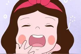 打哈欠的迪士尼公主图片