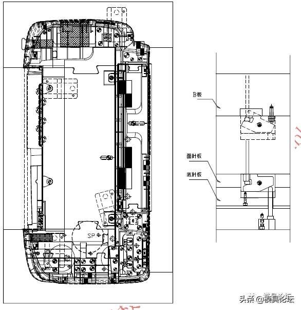 打印传真一体机外壳复杂抽芯注塑模设计+3d