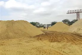 海口堆沙场内砂石土去哪了？图片