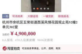 杭州限售5年的房子却能法拍！这种情况真的出现了图片