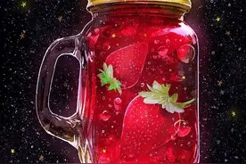 「绘画参考」画师 のみや 笔下玻璃杯子里的梦幻星空（材质参考）图片