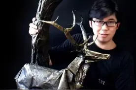 196㎡白纸，折出吉尼斯世界纪录，国宝级折纸大师成世界第一人图片